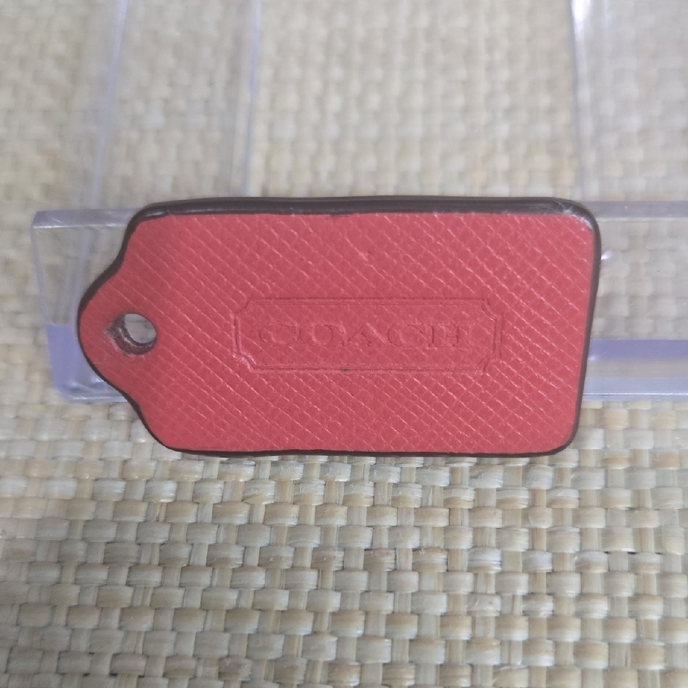 Coach Coral Leather Hangtag